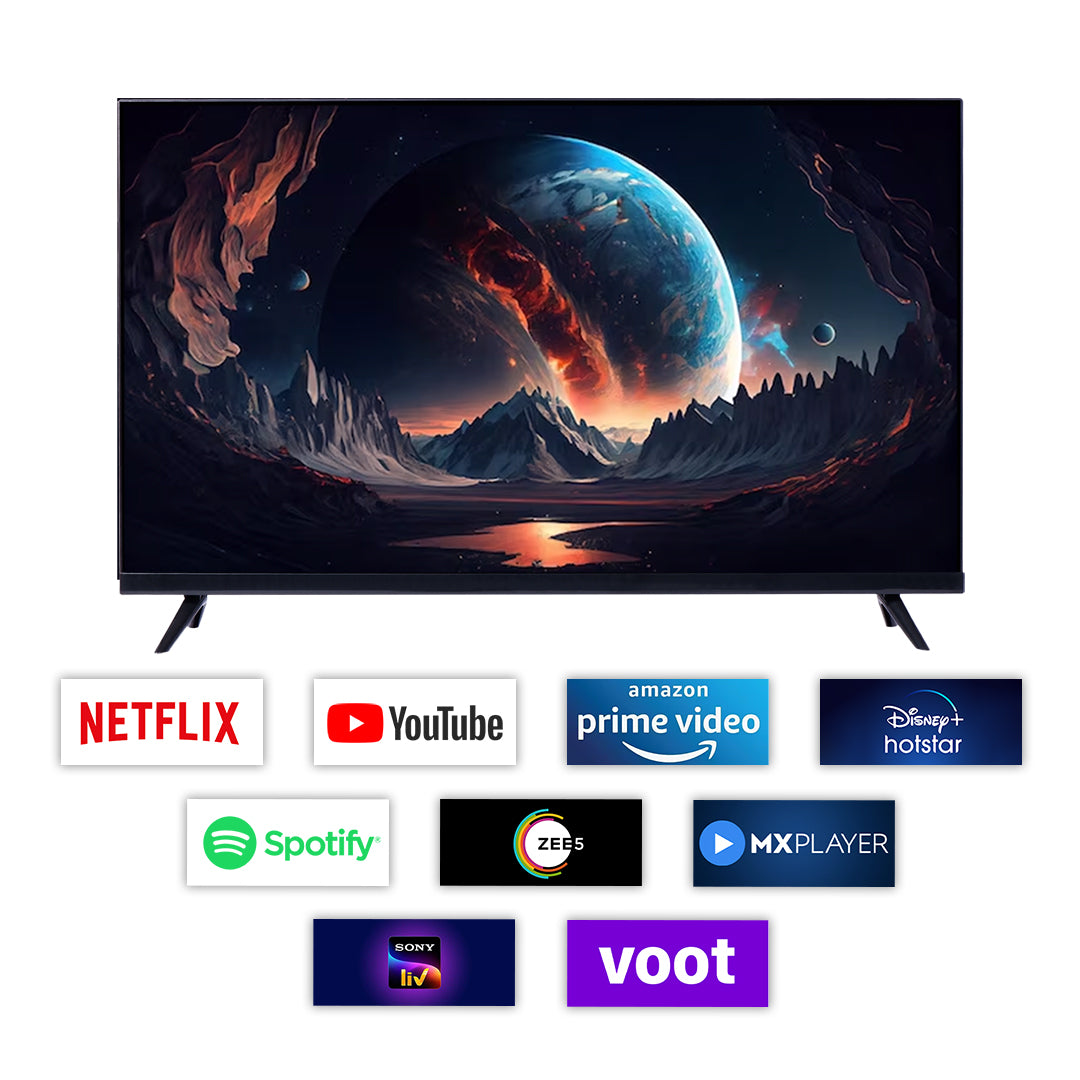Cine Gold 140 cm (55 inches) True Frameless 4K UHD Smart Android WEB OS LED TV With Dolby Digital Sound & Air Mouse Remote 1.5GB/8GB