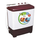 Cine Gold 7 Kg 5 Star Quick Air Dry Semi-Automatic Top Loading Washing Machine: Maroon Opaque Top with Rat Away Feature