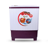 Cine Gold 7.5 Kg 5 Star Quick Air Dry Semi-Automatic Top Loading Washing Machine Blue Flower Toughened Glass Top with Rat Away Feature