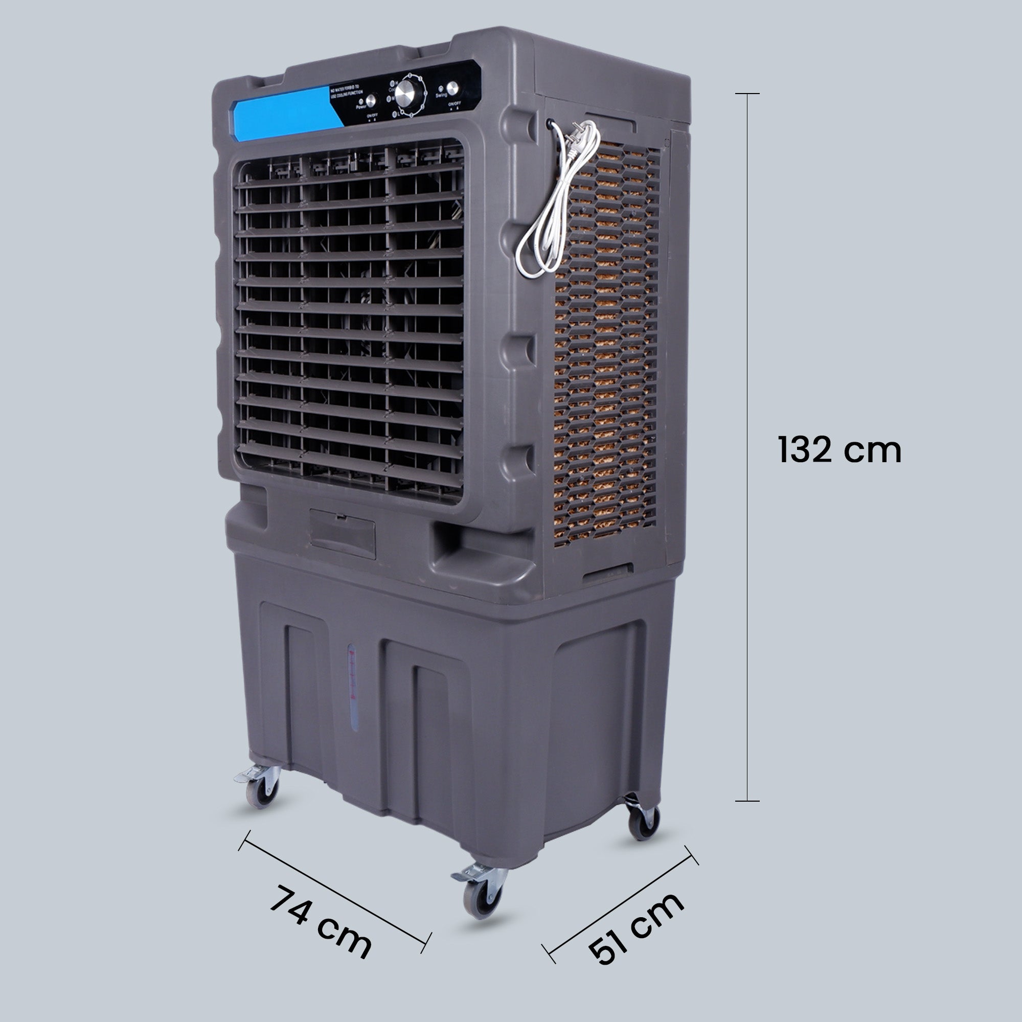 Cine Gold Magic Cool 150 LTR Heavy Duty Desert Air Cooler For Home/Office With Honeycomb Cooling & Auto Swing Technology, Powerful Air Throw & 3-Speed Control With Ice Chamber Dark Grey